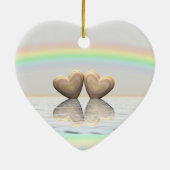 5. Jubiläum Holzherzen Keramikornament (Hinten)