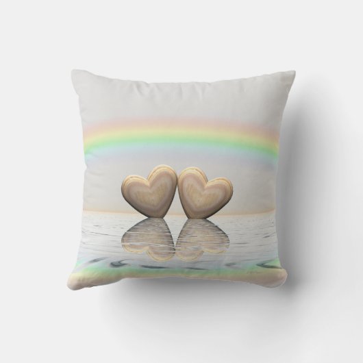 5. Jubiläum Holzherzen Kissen (Rückseite)