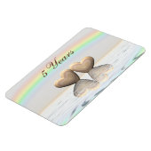 5. Jubiläum Holzherzen Magnet (Linke Seite)