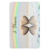 5. Jubiläum Holzherzen Magnet (Vertikal)