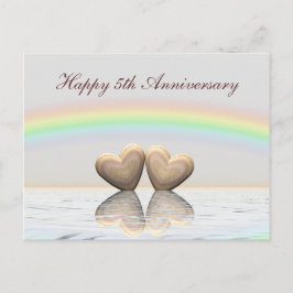 5. Jubiläum Holzherzen Postkarte