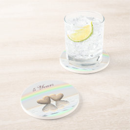 5. Jubiläum Holzherzen Untersetzer