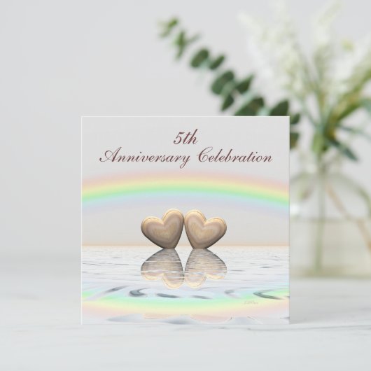 5. Jubiläum Holzhöre Einladung (Stehend Vorderseite)