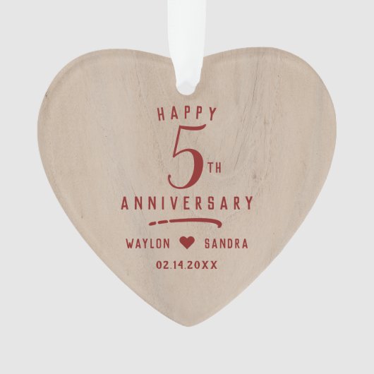 5. Jubiläum Ornament (Vorderseite)