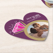 5. Jubiläum Party Rosa Turmaline Ring Foto Untersetzer (angewinkelt)