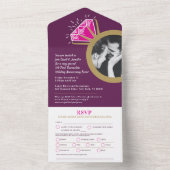 5 Jubiläum Pink Tourmaline Dinner Menü UAWG All In One Einladung (Innen Boden)