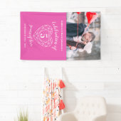 5. Jubiläum rosa personalisiertes Foto Banner (Insitu)
