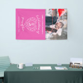5. Jubiläum rosa personalisiertes Foto Banner (Messeveranstaltung)