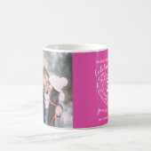 5. Jubiläum rosa Turmalinherz Foto Kaffeetasse (Mittel)