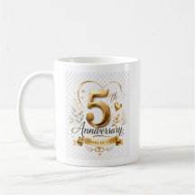 5. Jubiläumsfeier Gold Elegantes Design