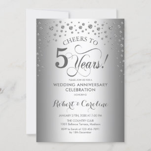 5. Jubiläumsfeier - Silber Einladung