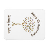 5. Jubiläumsgeschenk aus Holz Magnet (Horizontal)