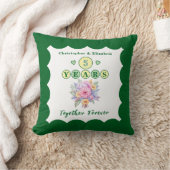 5. Jubiläumsnamen Gerbera Blume grün Kissen (Decke)