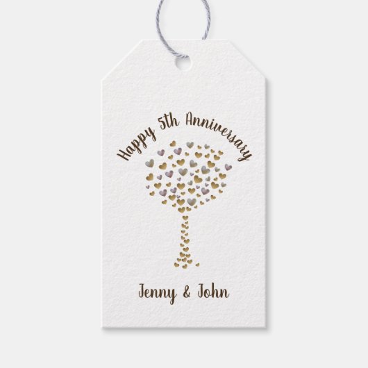 5. Jubiläumsschmetterling Geschenkanhänger (Vorderseite)