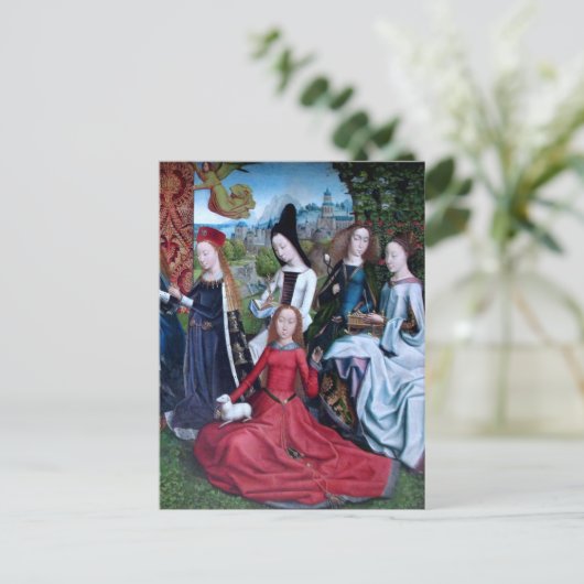 5 Jungfrauen Märtyrer in einem Garten (rechte Hälf Postkarte (Stehend Vorderseite)