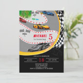 5. Jungs Auto Geburtstagseinladungen Einladung (Stehend Vorderseite)