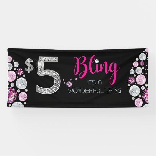 5 $ Juwelierbanner - Bling Banner (Horizontal)