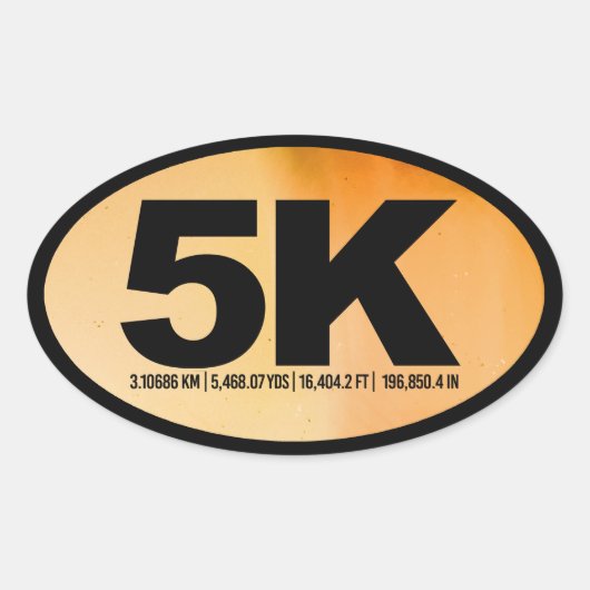 5 K OVALER AUFKLEBER (Vorderseite)