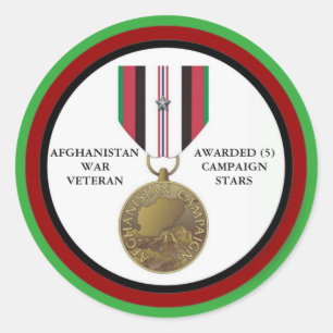 5 KAMPAGNE STARTEN AFGHANISTAN KRIEG VETERAN RUNDER AUFKLEBER