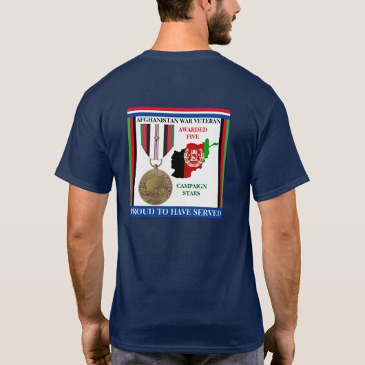 5 KAMPAGNE STARTEN AFGHANISTAN KRIEG VETERAN T-Shirt (Rückseite)