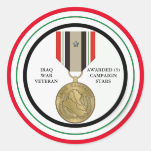 5 KAMPAGNE STARTEN IRAK KRIEG VETERAN RUNDER AUFKLEBER