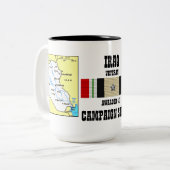 5 KAMPAGNSTERN IRAK VETERAN ZWEIFARBIGE TASSE (Vorderseite Links)