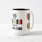 5 KAMPAGNSTERN IRAK VETERAN ZWEIFARBIGE TASSE (VorderseiteRechts)