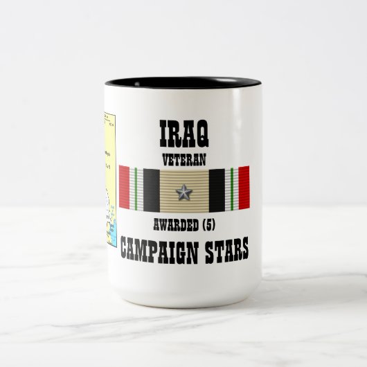 5 KAMPAGNSTERN IRAK VETERAN ZWEIFARBIGE TASSE (Mittel)
