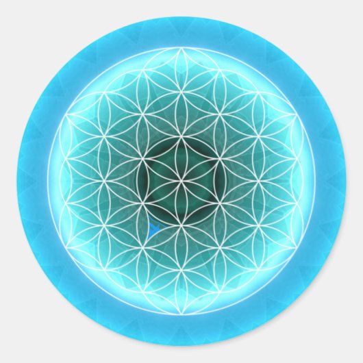 5 Kehle chakra hellblaue geschaffen durch Tutti Runder Aufkleber (Vorderseite)