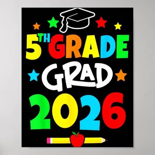 5. Klasse 2026 fünfte Klasse Abschluss Grundschule Poster (Vorne)