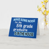 5. Klasse Blue Graduate Gratulation Karte (Gelbe Blume)