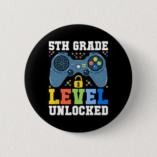 5. Klasse freigeschalteter Gamer erster Schultag Button
