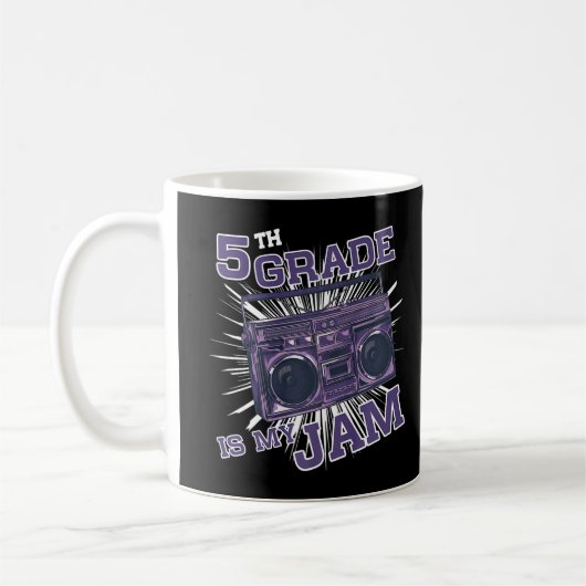 5. Klasse ist mein Jam Funny School Teacher & Stud Kaffeetasse (Links)