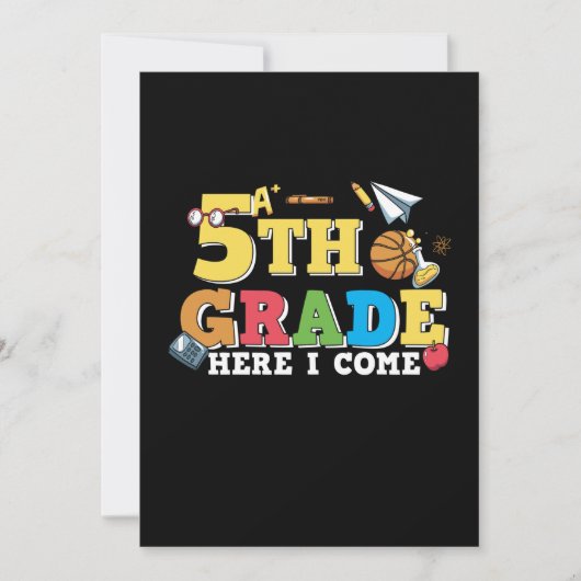 5. Klasse Lehrer 5. Klasse Hier komme ich Einladung (Vorderseite)