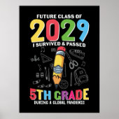 5. Klasse Lehrer 5. Klasse während einer globalen Poster (Vorne)