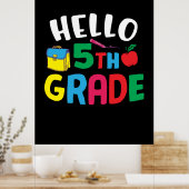 5. Klasse Lehrer Hallo Fünfte Klasse Poster (Küche)