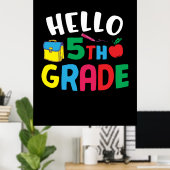 5. Klasse Lehrer Hallo Fünfte Klasse Poster (Heimbüro)