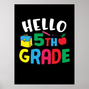 5. Klasse Lehrer Hallo Fünfte Klasse Poster