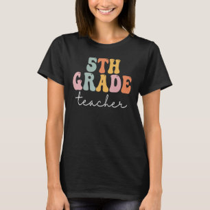 5. Klasse Lehrer Retro Groovy Vintag erster Tag O T-Shirt