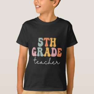 5. Klasse Lehrer Retro Groovy Vintag erster Tag O T-Shirt