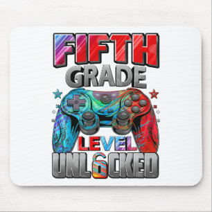 5. Klasse Level freigeschaltete Spiele Gamer Junge Mousepad