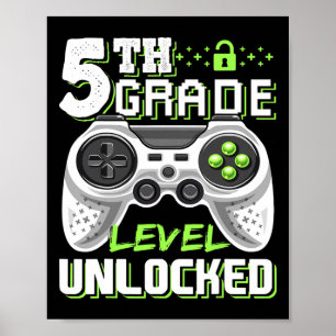 5. Klasse Level freigeschaltetes Videospiel Zurück Poster