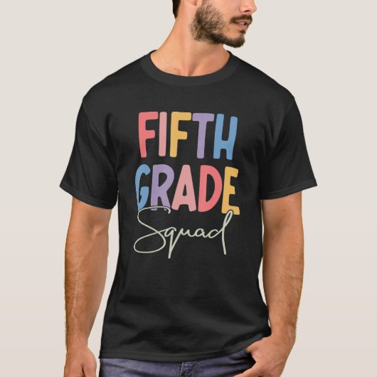 5. Klasse Squad Fünfte Lehrer Schüler Team Zurück T-Shirt (Vorderseite)