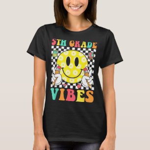 5. Klasse Stimmung Retro-Lächeln Gesicht Lehrer Ki T-Shirt