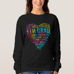 5. Klasse Team Gefärbte Krawatte Herzlich Willkomm Sweatshirt