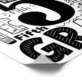 5. Klasse Typografie-Team Lehrer der fünften Klass Poster (Ecke)