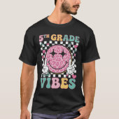 5. Klasse Vibes Groovy Zurück zur Schule Fünfte Kl T-Shirt (Vorderseite)
