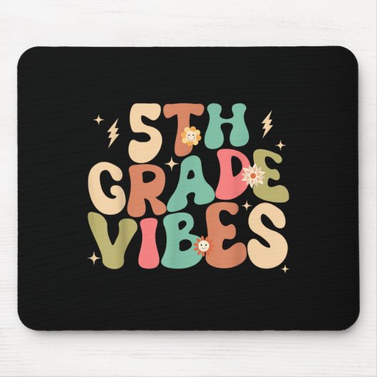 5. Klasse Vibes Groovy Zurück zur Schule Mousepad (Vorne)