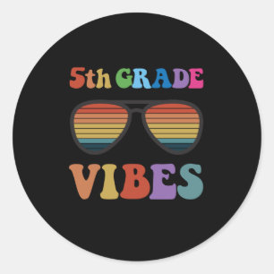 5. Klasse Vibes Runder Aufkleber