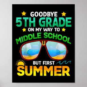 5. Klasse Weg zur Mittelschule im ersten Sommer Poster